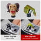 Ram skull and green 8-style gear shift knobs shown on car shifter area