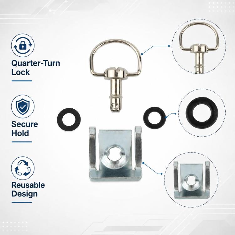 17mm Motorcycle Quick Release Screws FRP 1/4 D-ring Turn Race Fairing Fastener