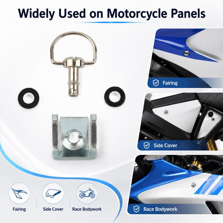 17mm Motorcycle Quick Release Screws FRP 1/4 D-ring Turn Race Fairing Fastener