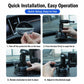 Dashboard suction base with clamp and adjustable arm for phone or tablet