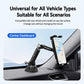 Car dashboard suction mount with adjustable arm for smartphone or tablet