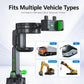Car dashboard phone and cup holder suction mount with adjustable extension rod