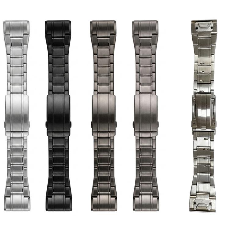 Five Beads Titanium Alloy Quick Release Watch Band, For Garmin 22mm, For Garmin 26mm