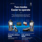 Battery tester shown in an infographic with two modes for electric and fuel vehicles.