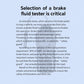 Brake fluid tester information infographic about brake fluid safety and quality