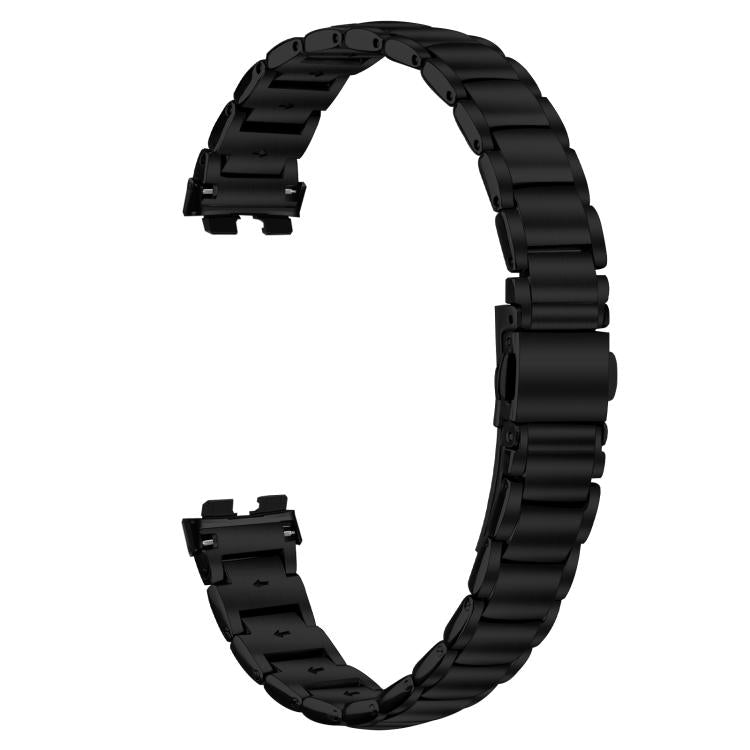 Faux Three-Link Flat Stainless Steel Watch Band, For Honor Band 11 / Band 11 Pro
