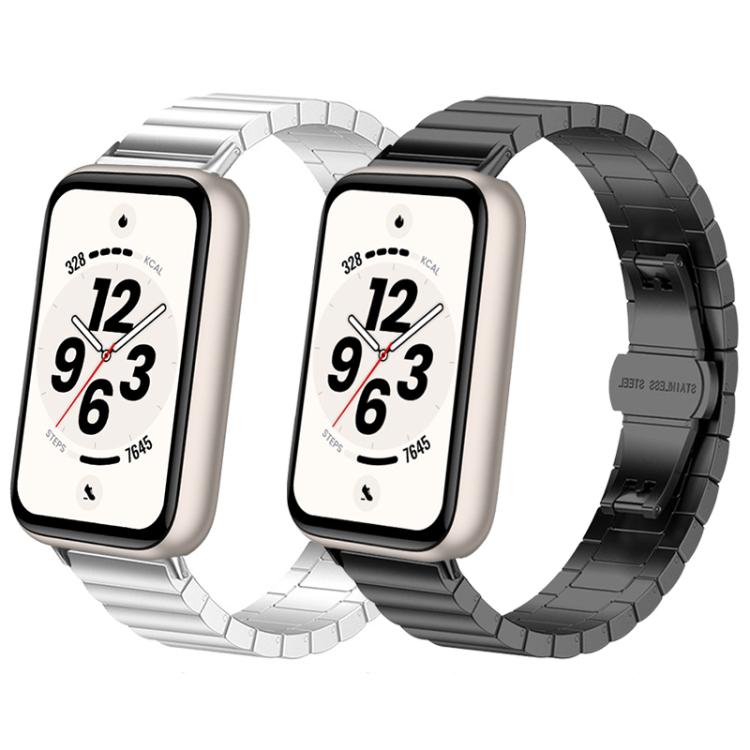 One Bead Butterfly Clasp Stainless Steel Watch Band, For Honor Band 11 / Band 11 Pro