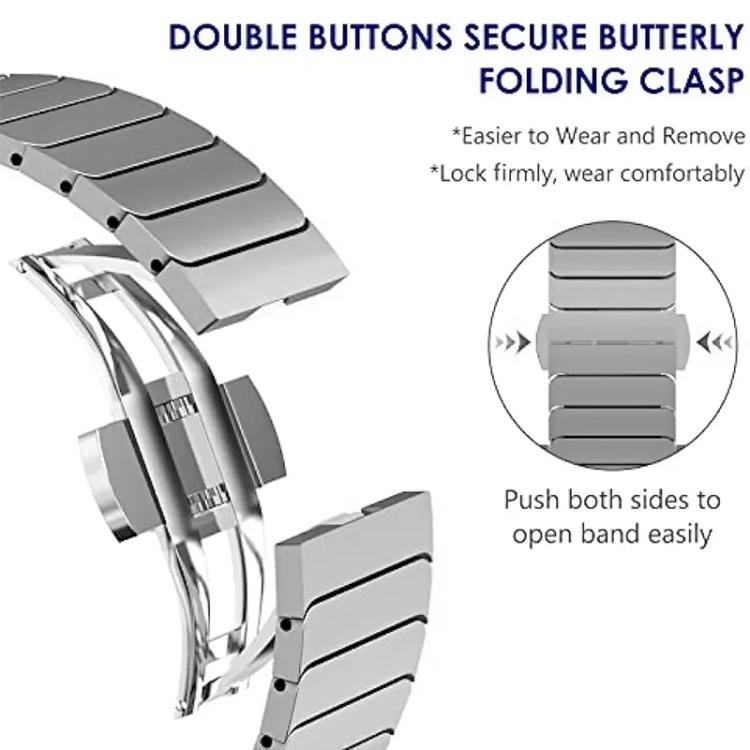 One Bead Butterfly Clasp Stainless Steel Watch Band, For Honor Band 11 / Band 11 Pro