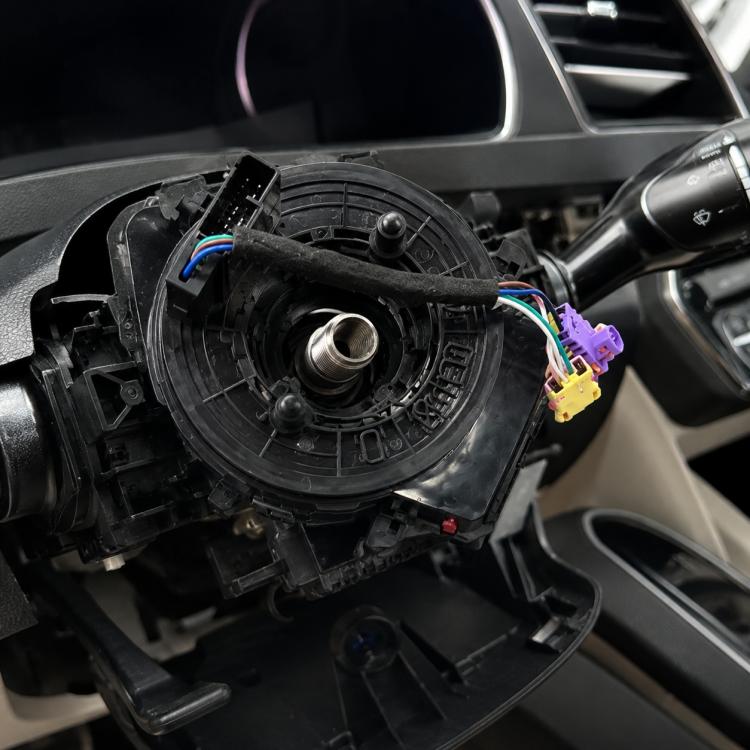Steering wheel clock spring airbag spiral cable with multi-color wiring connectors