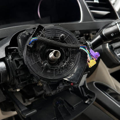 Steering wheel clock spring airbag spiral cable with multi-color wiring connectors