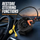 Steering wheel clock spring spiral cable with yellow connectors and orange tab