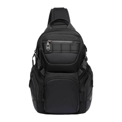 OZUKO Men 12L Large Capacity Multifunctional Outdoor Cycling Crossbody Chest Bag