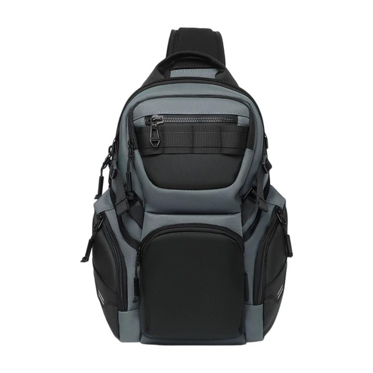 OZUKO Men 12L Large Capacity Multifunctional Outdoor Cycling Crossbody Chest Bag