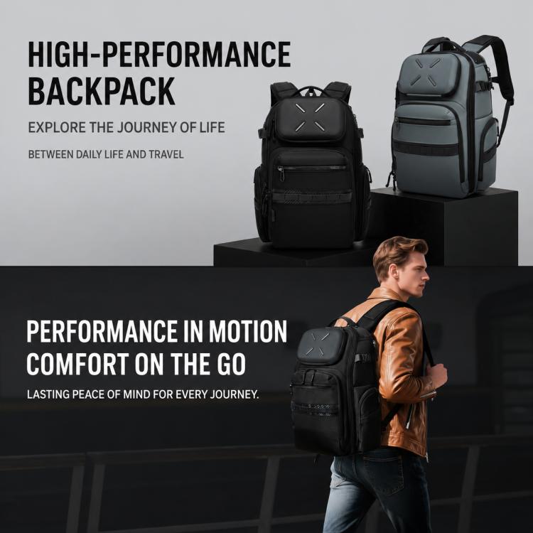 OZUKO Men Large Capacity Waterproof Laptop Backpack Commuter & School Bag