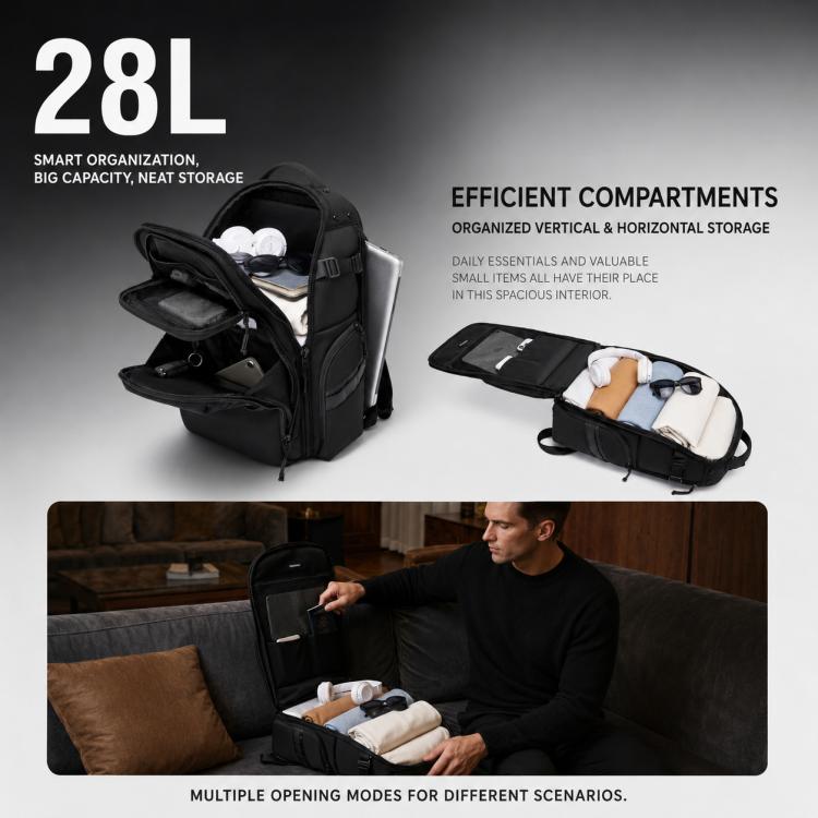 OZUKO Men Large Capacity Waterproof Laptop Backpack Commuter & School Bag