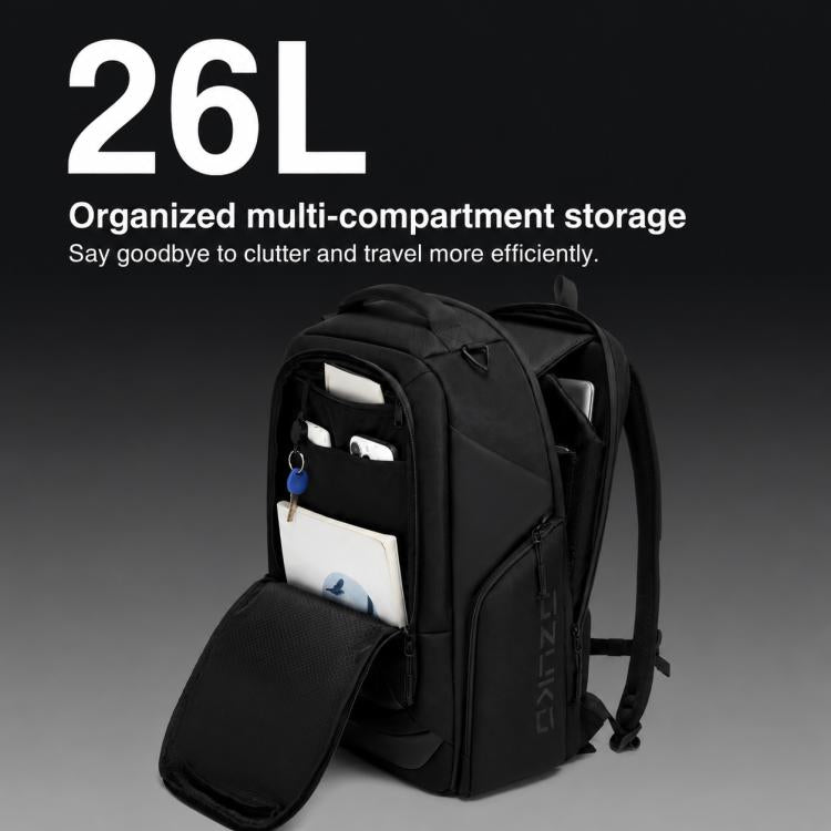 OZUKO Men Business Backpack Large Capacity Waterproof 15.6-inch Laptop Bag