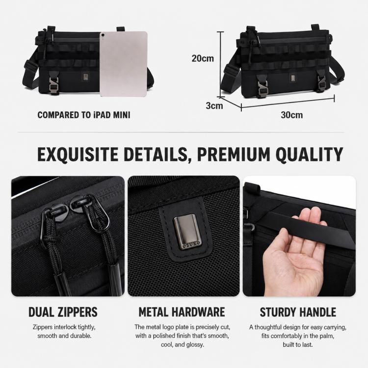 OZUKO Multifunctional Outdoor Portable Storage Commuter Shoulder Bag