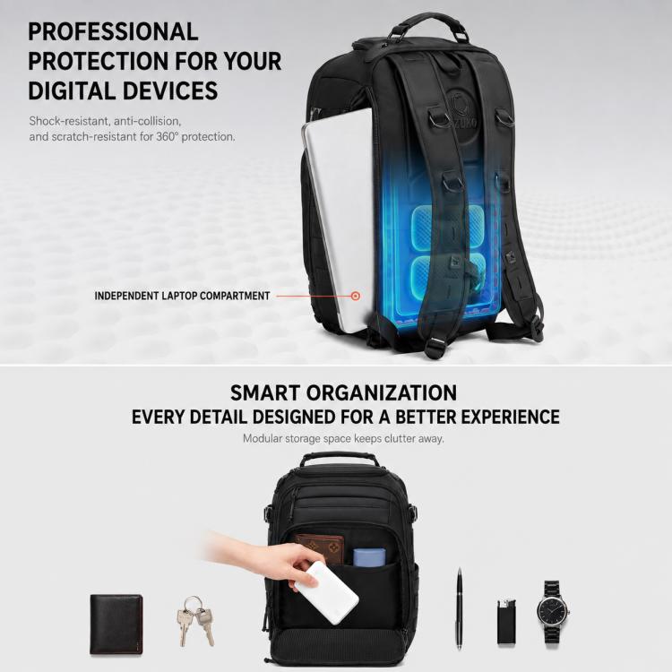 OZUKO Waterproof Large Capacity Outdoor Hiking Backpack