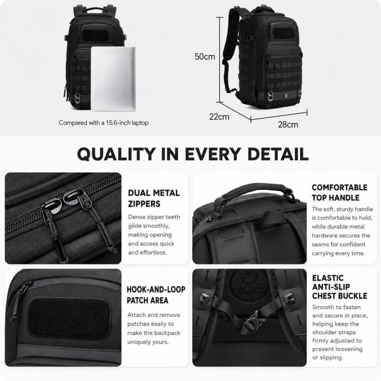 OZUKO Waterproof Large Capacity Outdoor Hiking Backpack