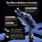 Black car fast charger with dual retractable cables and USB-A/Type-C ports