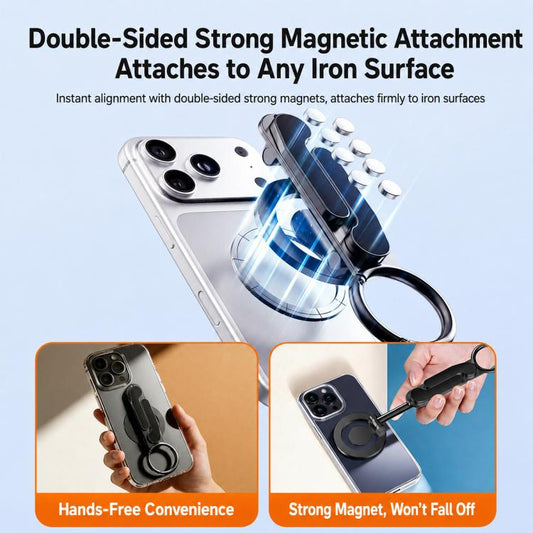 D73-1 360 Degree Rotating Foldable Double-Sided Magnetic Phone Holder for All-Scene Use