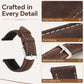 xDfind Retro Crazy Horse Texture Vegan Leather Watch Band, For Garmin Venu X1