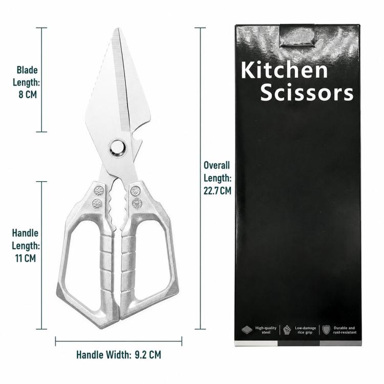 LsCook Multifunctional 3Cr13 Stainless Steel Kitchen Poultry Shears, Kitchen Poultry Shears