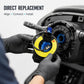 Steering wheel clock spring spiral cable attached to steering wheel with blue connector