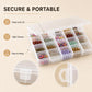 20-Compartment Detachable Transparent Plastic Storage Box, 20-Compartment