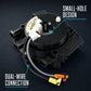 Clock spring spiral cable with white mounting plug and black plastic housing