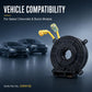 Steering wheel clock spring spiral cable with yellow harness, front view