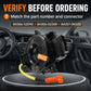Clock spring spiral cable with yellow lead and orange connector, verification view