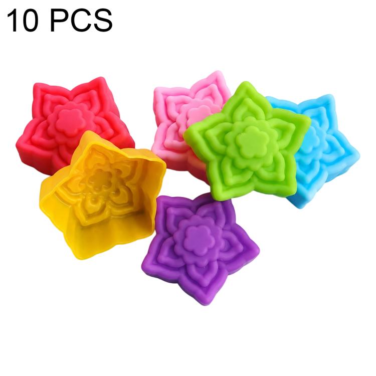 10 PCS/Pack High-Temperature Flower Silicone Mold