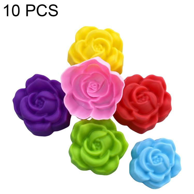 10 PCS/Pack High-Temperature Flower Silicone Mold