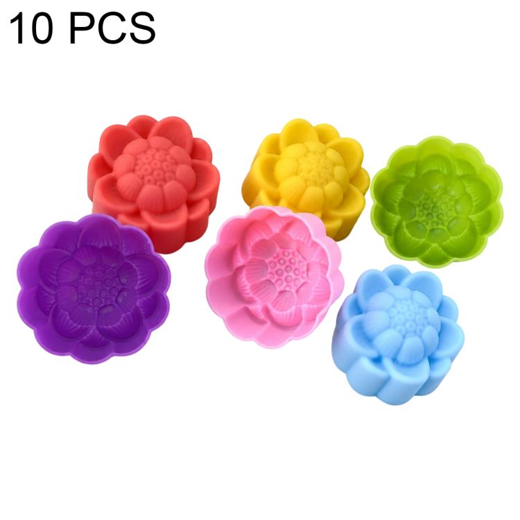 10 PCS/Pack High-Temperature Flower Silicone Mold