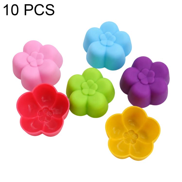 10 PCS/Pack High-Temperature Flower Silicone Mold