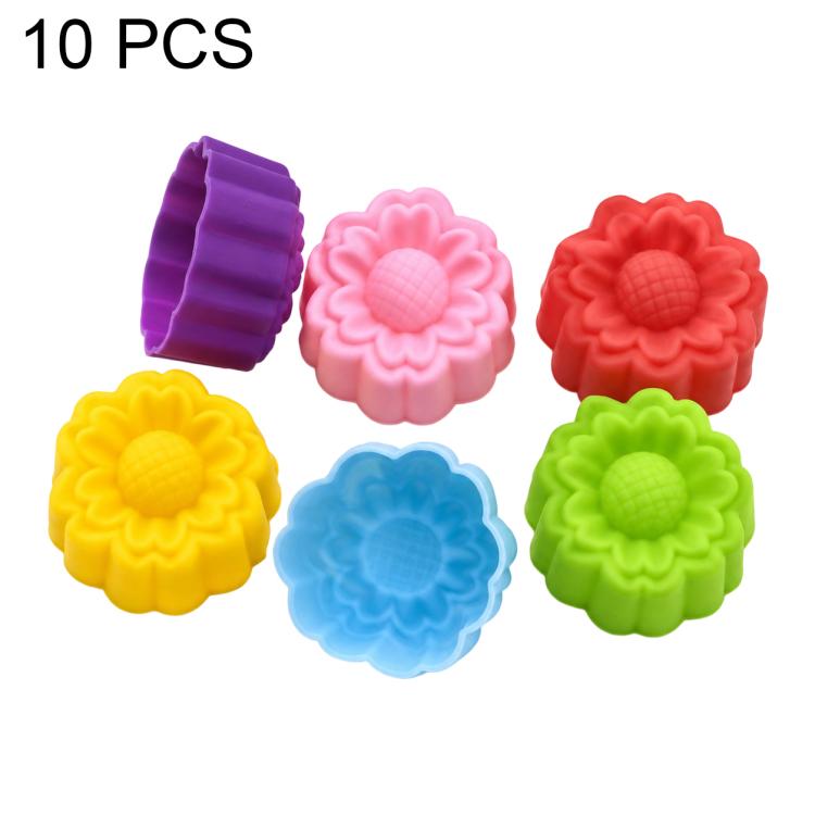 10 PCS/Pack High-Temperature Flower Silicone Mold
