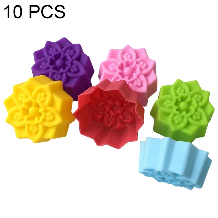 10 PCS/Pack High-Temperature Flower Silicone Mold