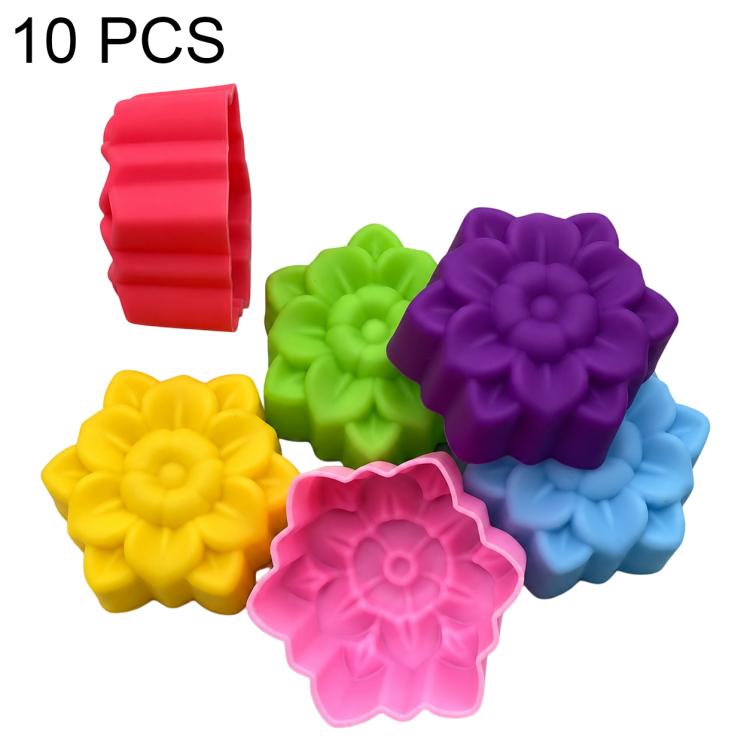 10 PCS/Pack High-Temperature Flower Silicone Mold