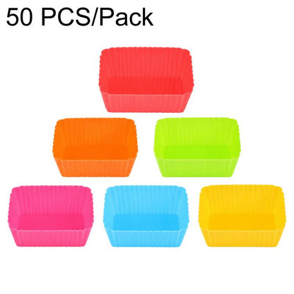 50 PCS/Pack Silicone Cake Baking Mold