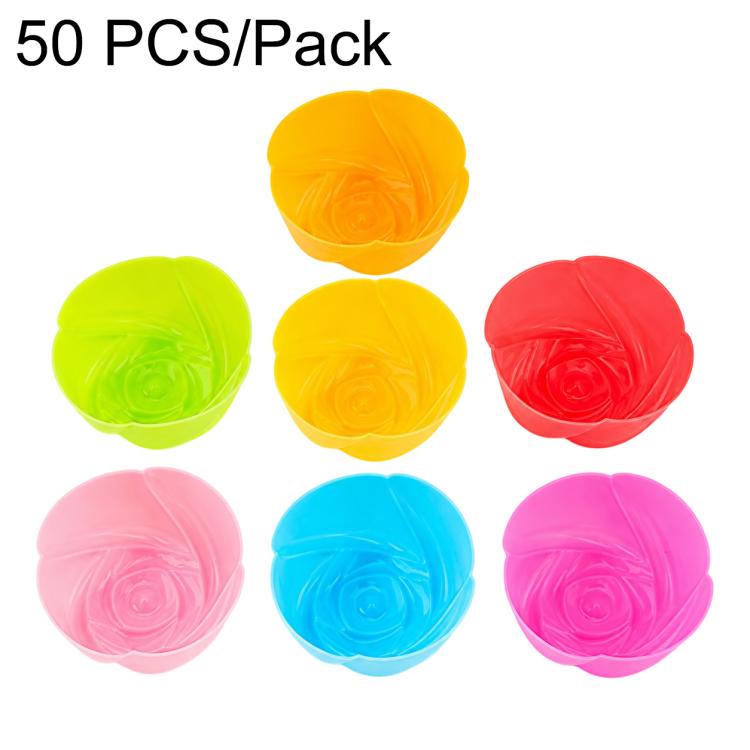 50 PCS/Pack Silicone Cake Baking Mold