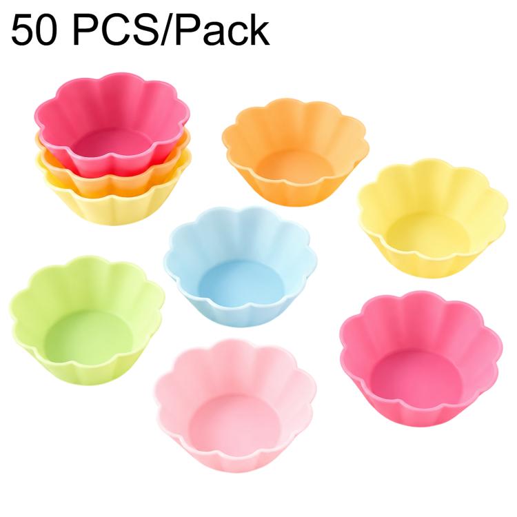 50 PCS/Pack Silicone Cake Baking Mold