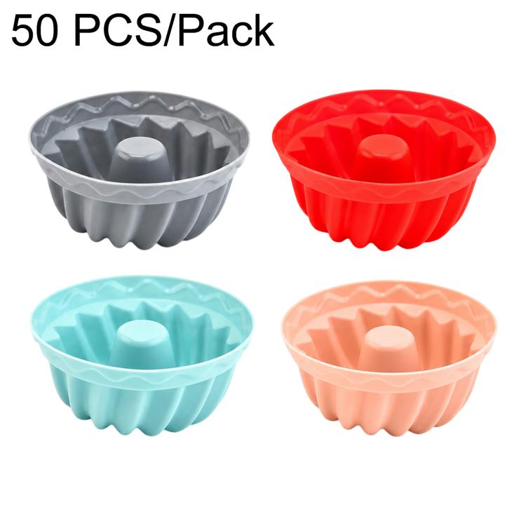 50 PCS/Pack Silicone Cake Baking Mold