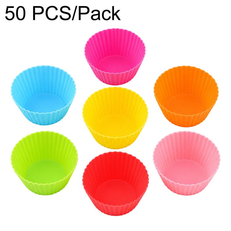 50 PCS/Pack Silicone Cake Baking Mold