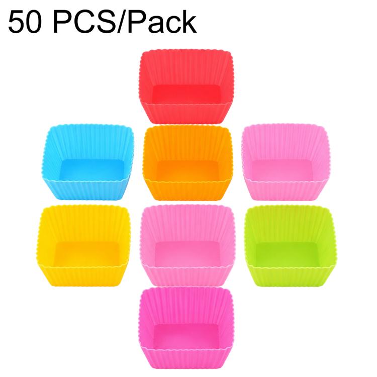 50 PCS/Pack Silicone Cake Baking Mold