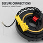 Steering wheel airbag clock spring spiral cable with yellow connector and red tab