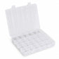 24-Compartment Non-Removable Clear Plastic Organizer Box, 24-Compartment