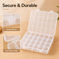24-Compartment Non-Removable Clear Plastic Organizer Box, 24-Compartment