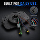 Black airbag clock spring housing with insulated multi-wire harness and connectors
