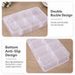 8-Compartment Adjustable Dividers Clear Plastic Organizer Box, 8-Compartment